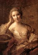 NATTIER, Jean-Marc Portrait of a Young Woman Painter sg Germany oil painting reproduction
